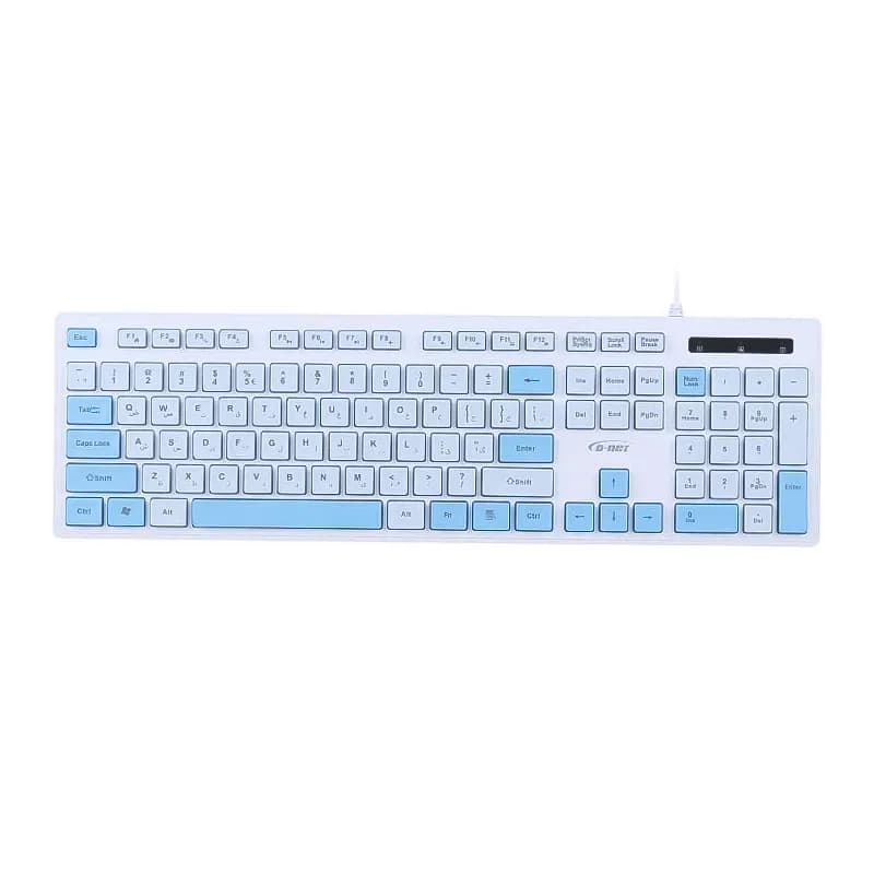 کیبورد سیم دار دی نت مدل D-Net DT-993 – آبی