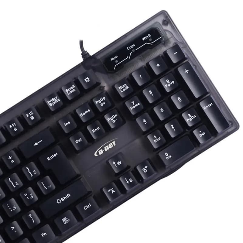 کیبورد سیم دار گیمینگ دی نت مدل D-Net DT-996 — تصویر ۲