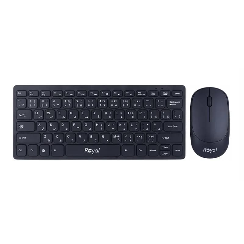 مینی کیبورد و ماوس بی سیم رویال مدل RKM-810 – مشکی