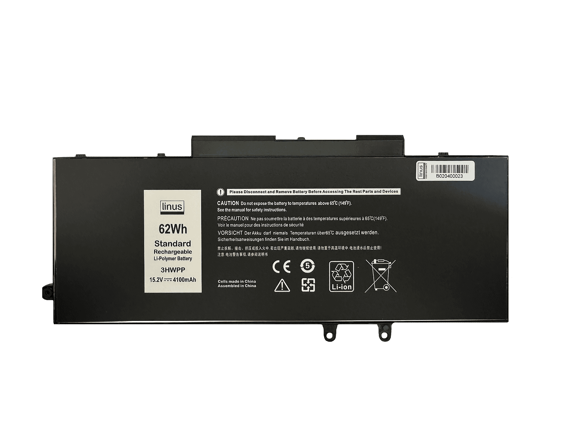 DELL BATTERY Latitude 5401 3HWPP TYPE-B 4100MAH — تصویر ۲