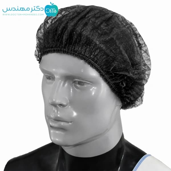 کلاه آکاردئونی مشکی بسته 100 عددی
