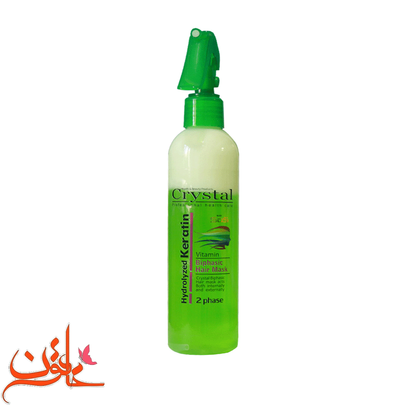 اسپری دوفاز کریستال کراتینه سبز مدل Hydrolyzed Keratin حجم 250میلی لیتر — تصویر ۳