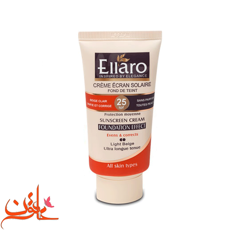 ضد آفتاب کرم پودری الارو انواع پوست SPF 25 بژ روشن — تصویر ۲