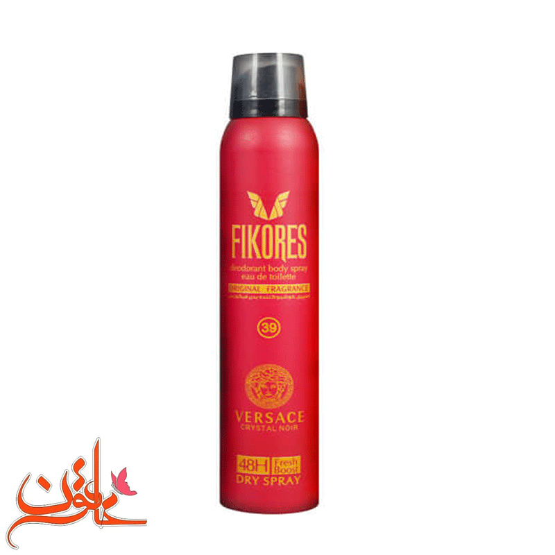 اسپری زنانه فیکورس مدل Versace Crystal Noir حجم 200 میل — تصویر ۲