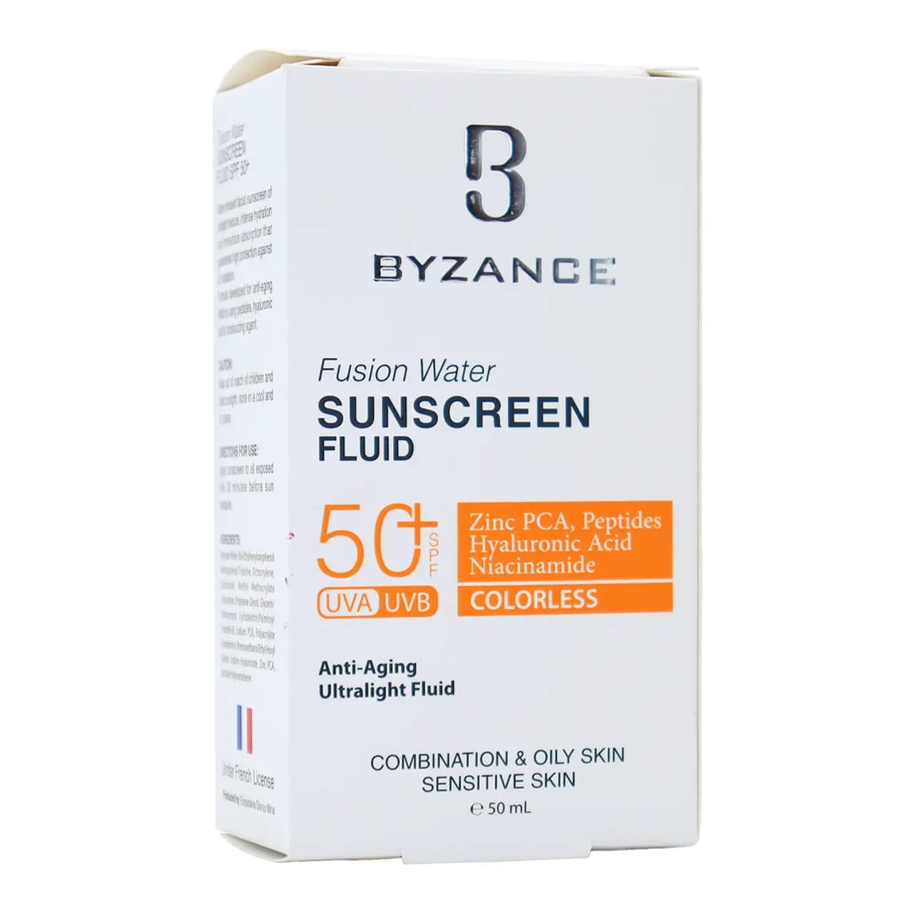 فلوئید ضد آفتاب فیوژن واتر SPF50 بیزانس — تصویر ۵