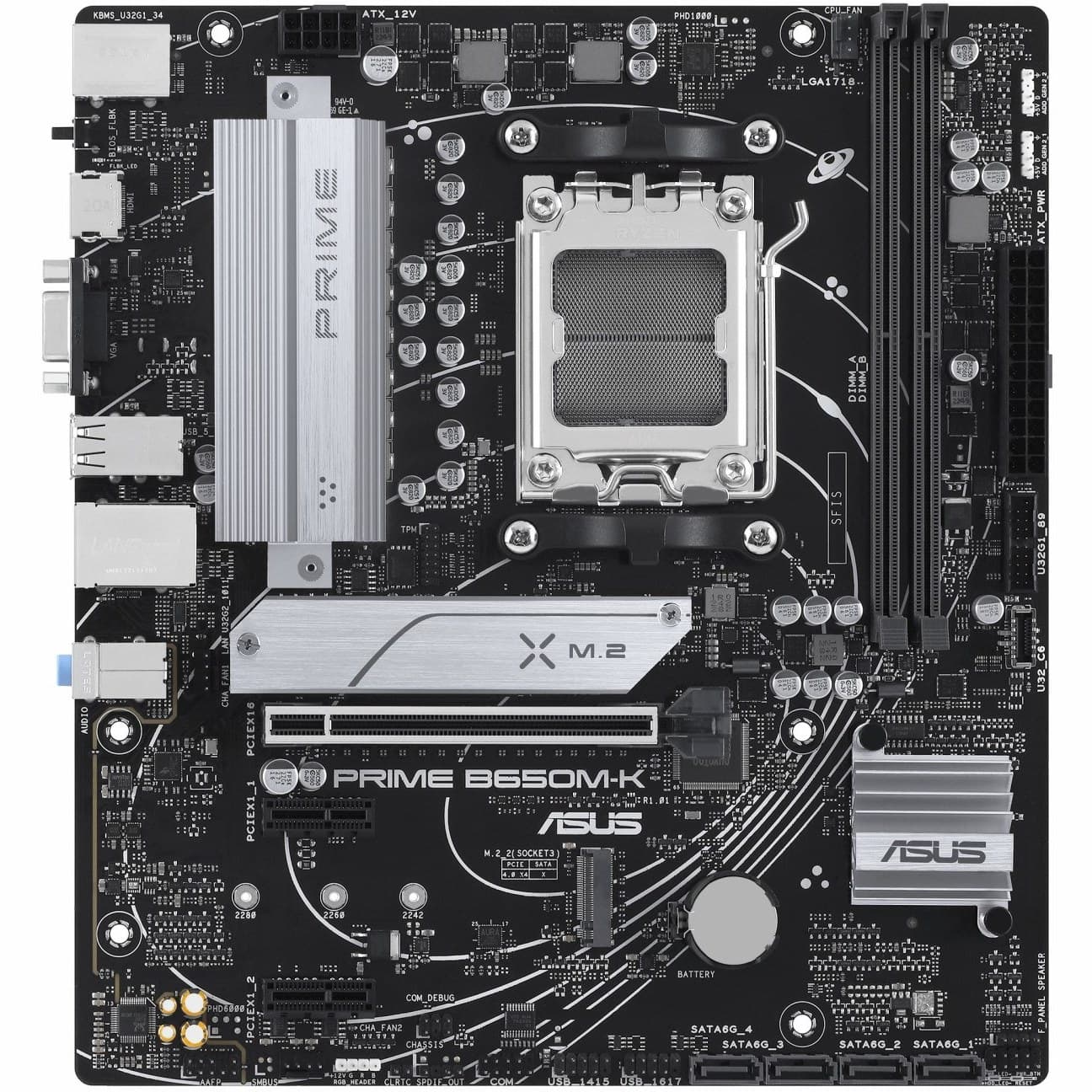 مادربرد ایسوس ASUS PRIME B650M-K AM5 DDR5 — تصویر ۲