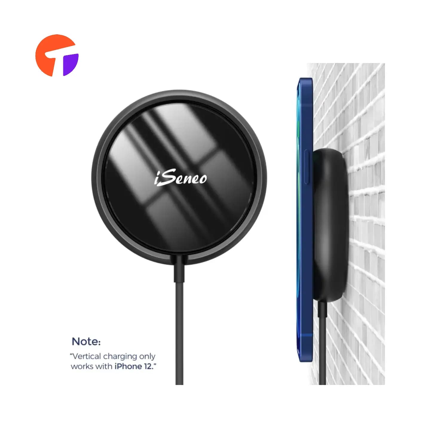 شارژر بی‌سیم مغناطیسی سنو مدل Seneo WaveCharger PA228A با توان 15 وات — تصویر ۹