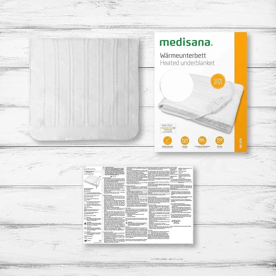 زیرانداز حرارتی تخت Medisana مدل HU 674 ابعاد ۱۵۰×۸۰ سانتیمتر — تصویر ۴
