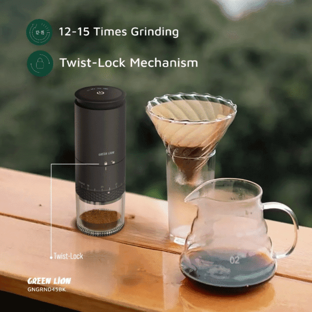 آسیاب قهوه شارژی قابل حمل گرین لاین Green Lion Grind Pro Coffee Grinder Rechargeable — تصویر ۱۲