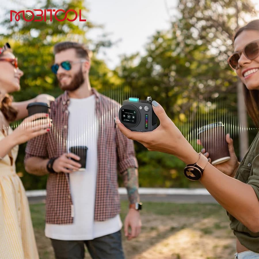 اسپیکر بلوتوث نمایشگر دار هوشمند پرودو Porodo Soundtec Vibego Mini RGB Speaker — تصویر ۵