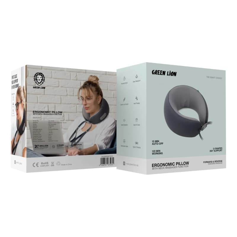 بالش و ماساژور ارگونومیک گردن گرین لاین Green Lion Ergonomic Pillow with Neck Massager Function — تصویر ۱۱