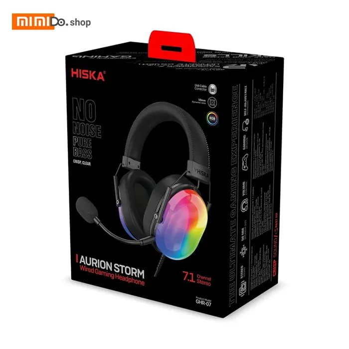 هدفون سیمی گیمینگ هیسکا Hiska GHR-07 — تصویر ۱۲