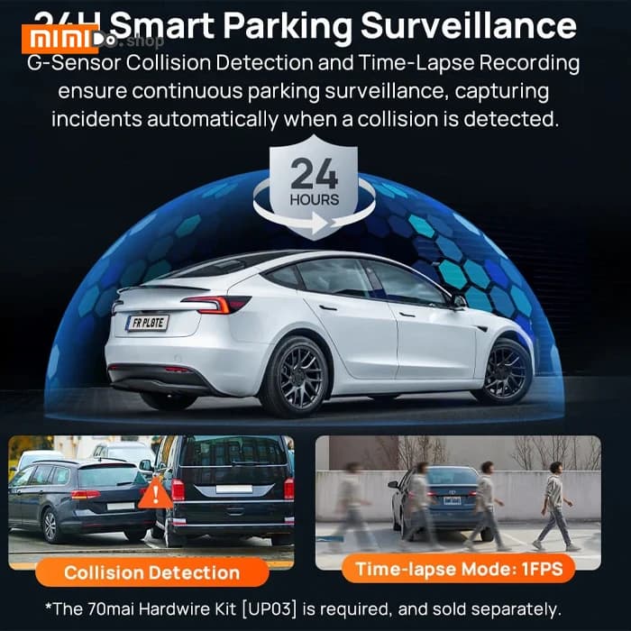 دوربین خودرو شیائومی Xiaomi 70mai A800SE Dash Cam همراه دوربین عقب — تصویر ۶