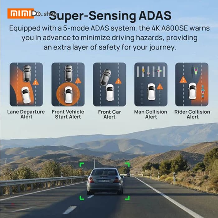 دوربین خودرو شیائومی Xiaomi 70mai A800SE Dash Cam همراه دوربین عقب — تصویر ۴