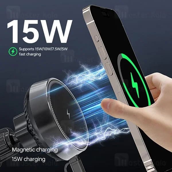 هولدر و شارژ وایرلس دریچه کولری هوشمند بیوا Biva WLC-18 توان 15 وات — تصویر ۷