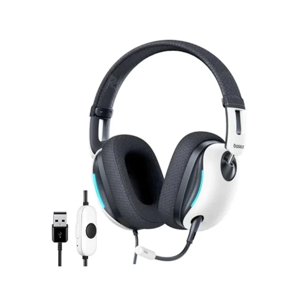 هدفون سیمی گیمینگ بیسوس Baseus GoPlay 1 Max A00181003213-00 کانکتور USB — تصویر ۵