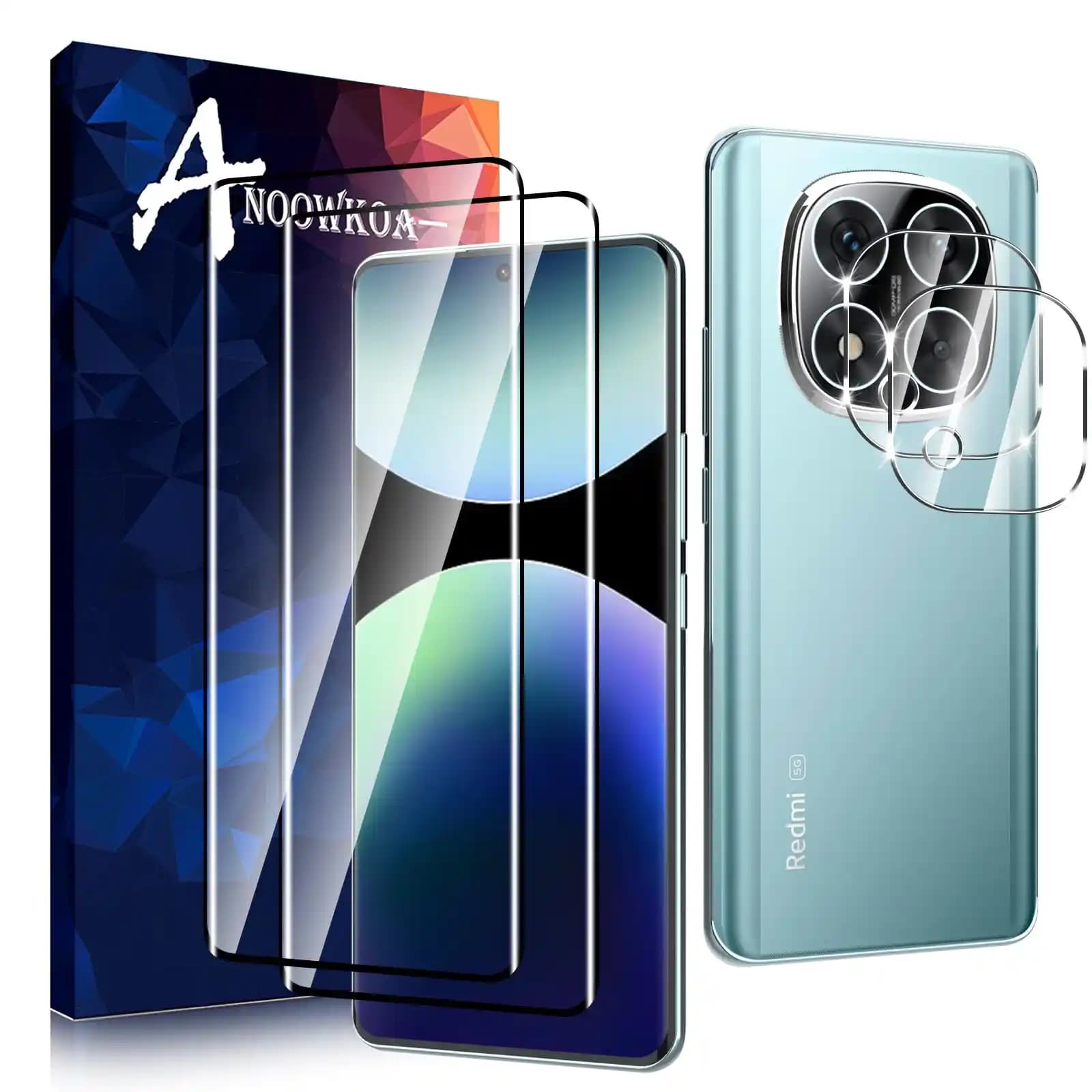 گلس گوشی شیائومی Xiaomi Redmi Note 14 Pro+ 5G مدل full glass — تصویر ۴