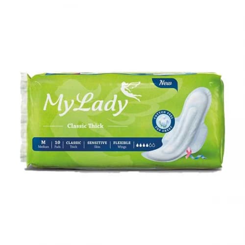 نوار بهداشتی بالدار مدل Classic Green سایز متوسط مای لیدی — تصویر ۲