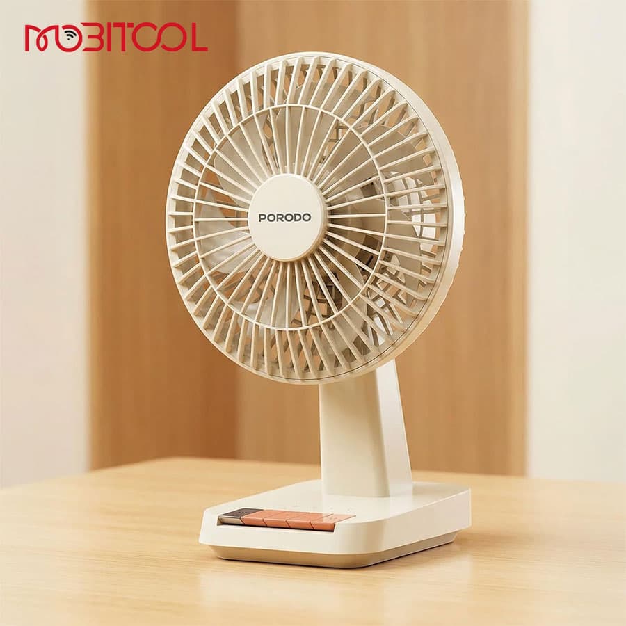 پنکه شارژی رومیزی پرودو Porodo Chillo Portable Desk Fan — تصویر ۴