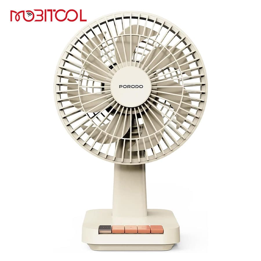 پنکه شارژی رومیزی پرودو Porodo Chillo Portable Desk Fan — تصویر ۳