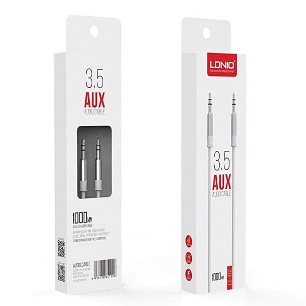 کابل AUX الدینو LS-Y02 طول 1 متر ا LDNIO LS-Y02 AUX 1m Cable کد 2573 — تصویر ۴