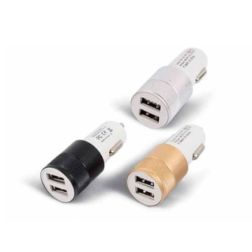شارژر فندکی فلزی 2 پورت کد 2583-8271 — تصویر ۲