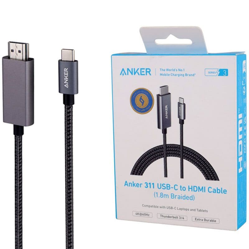 کابل تبدیل USB-C به HDMI انکر مدل Anker A8730 کد 8158 — تصویر ۵