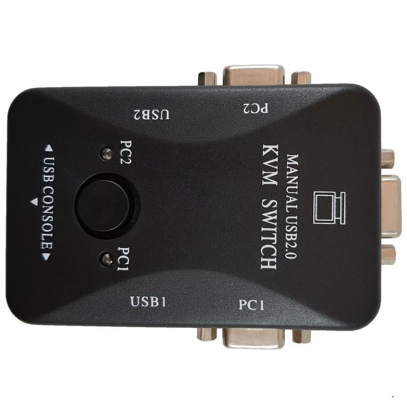 KVM سوئیچ 2 پورت USB دستی ایفورتک Ifortech کد 8702 — تصویر ۲