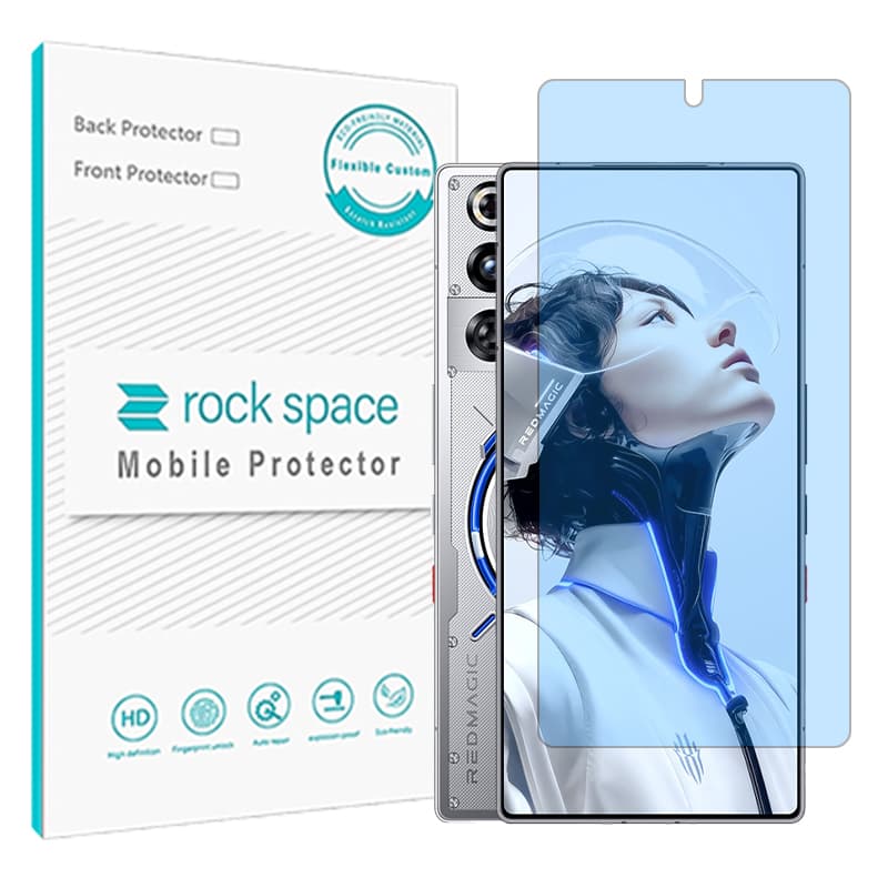 گلس زد تی ای nubia RedMagic 11 Pro Plus مدل نانو هیدروژل آنتی بلو برند راک اسپیس — تصویر ۴