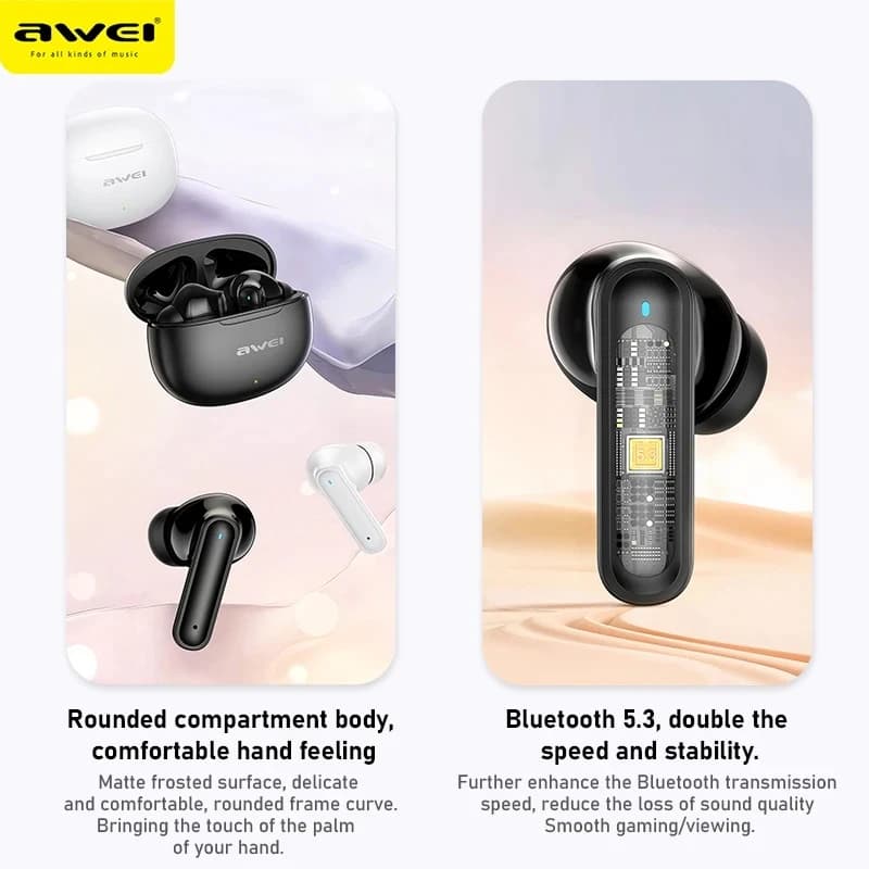 هندزفری بلوتوث اوی Awei T71 Wireless Earbuds Bluetooth — تصویر ۱۰