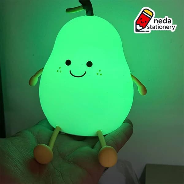 چراغ خواب سیلیکونی گلابی خوشحال — تصویر ۳