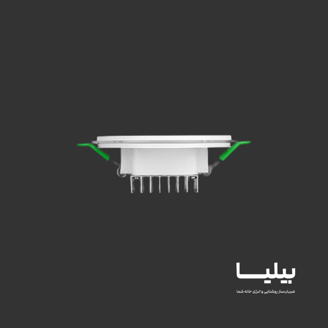چراغ سقفی توکار دایره ای 9 وات پرو گلاریس پارس شعاع توس — تصویر ۴