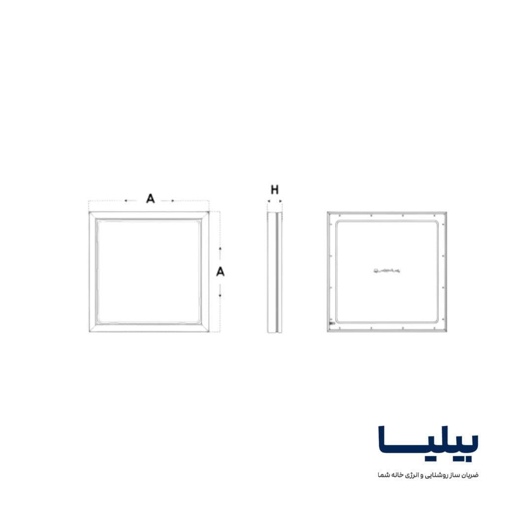 پنل سقفی روکار 30 وات (20*20) رونا پارس شعاع توس — تصویر ۵