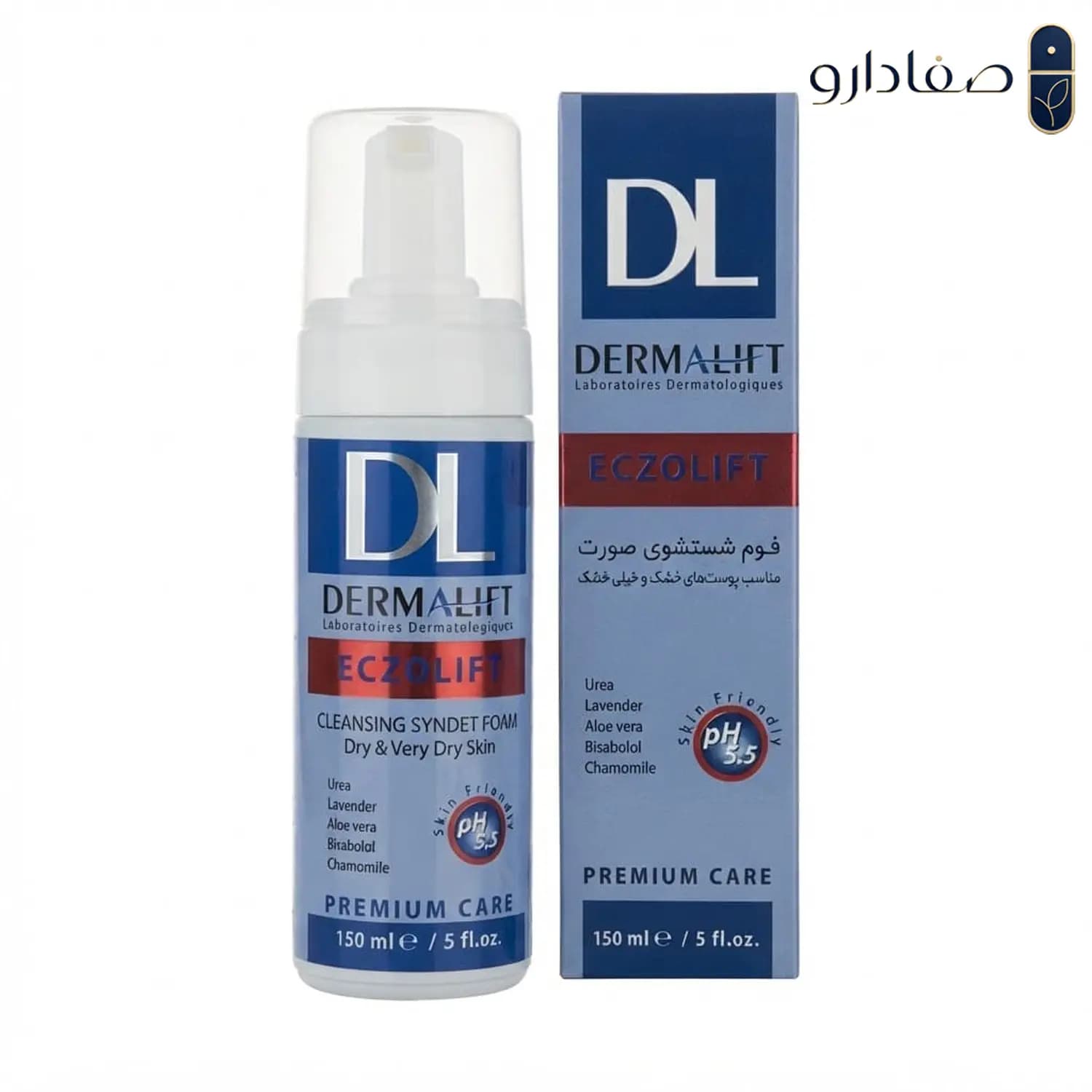 فوم شستشوی صورت اگزولیفت درمالیفت مخصوص پوست‌های خشک و خیلی خشک 150 میلی‌لیتر | Dermalift Exolift Cleansing Syndet Foam