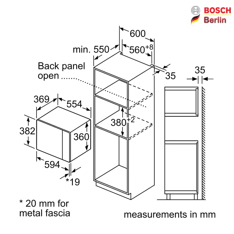 مایکروویو توکار بوش مدل BOSCH BEL554MB2 — تصویر ۱۲