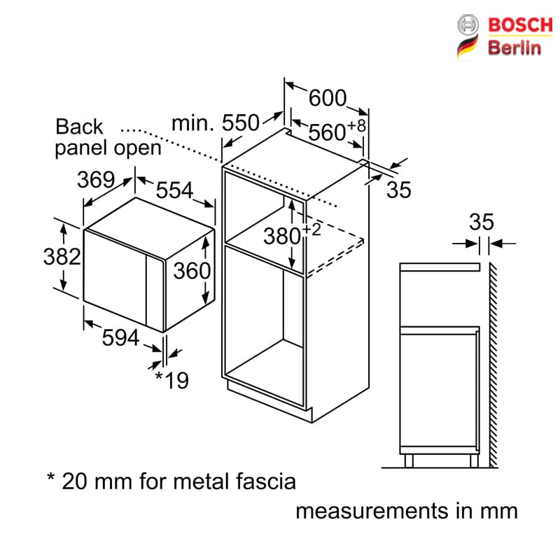 مایکروویو توکار بوش مدل BOSCH BEL554MB2 — تصویر ۱۱
