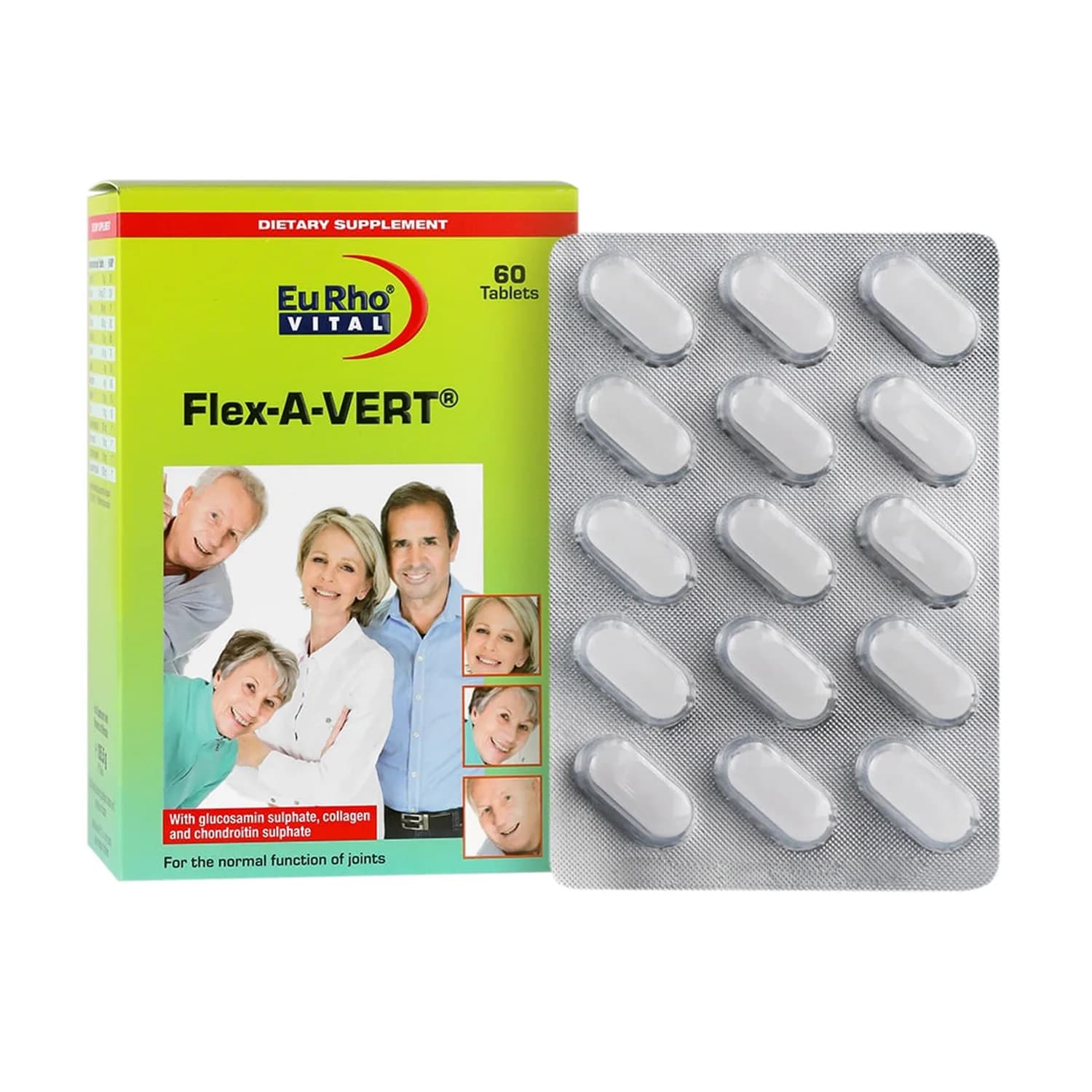 قرص فلکس اورت یوروویتال بسته 60 عددی | Flex A Vert Eurho Vital