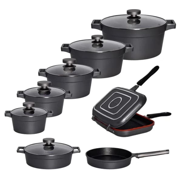 سرویس 15 پارچه مشکی دیاموند UN-8519