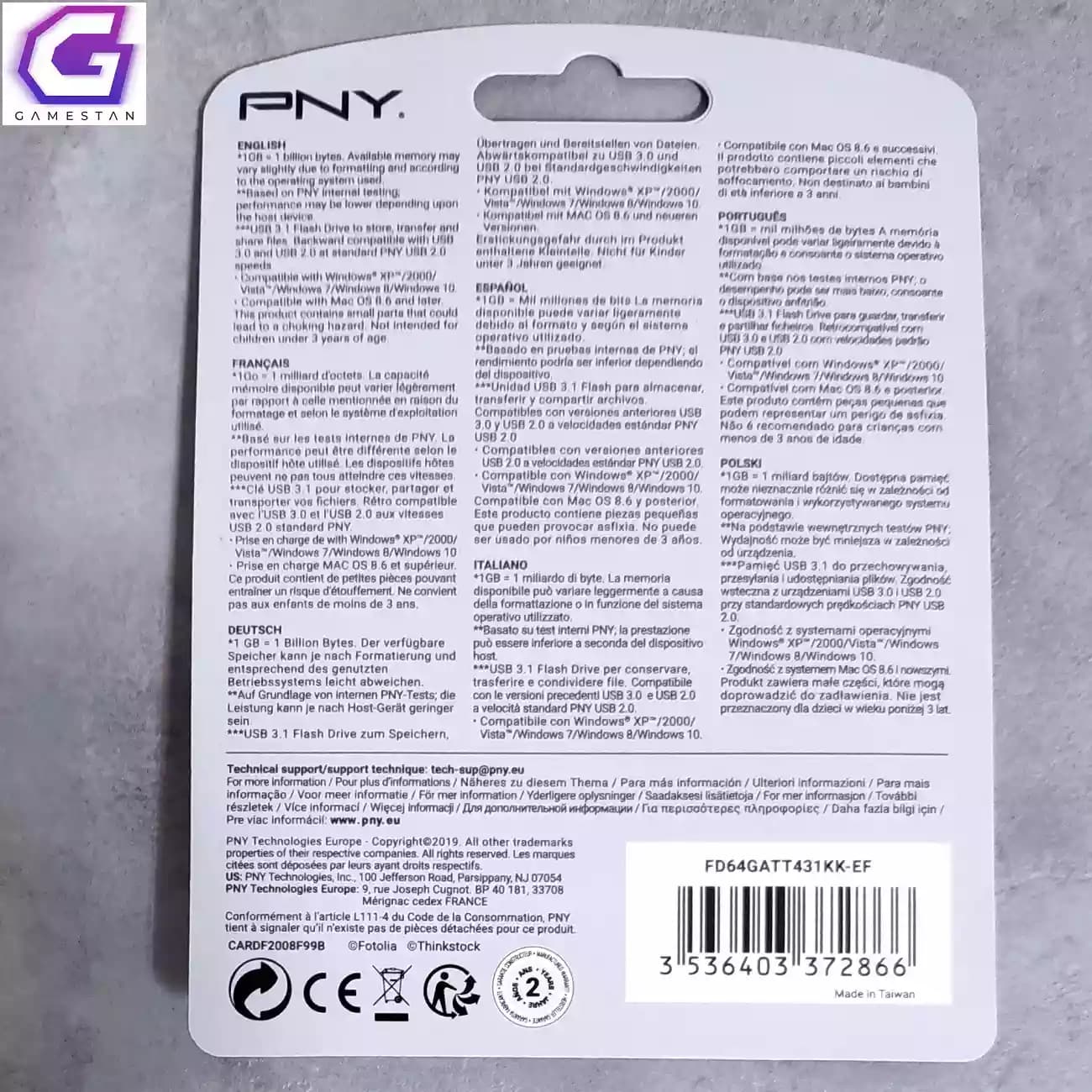 فلش مموری پی ان وای PNY ATTACHE4 USB 3.1 128 GB — تصویر ۴