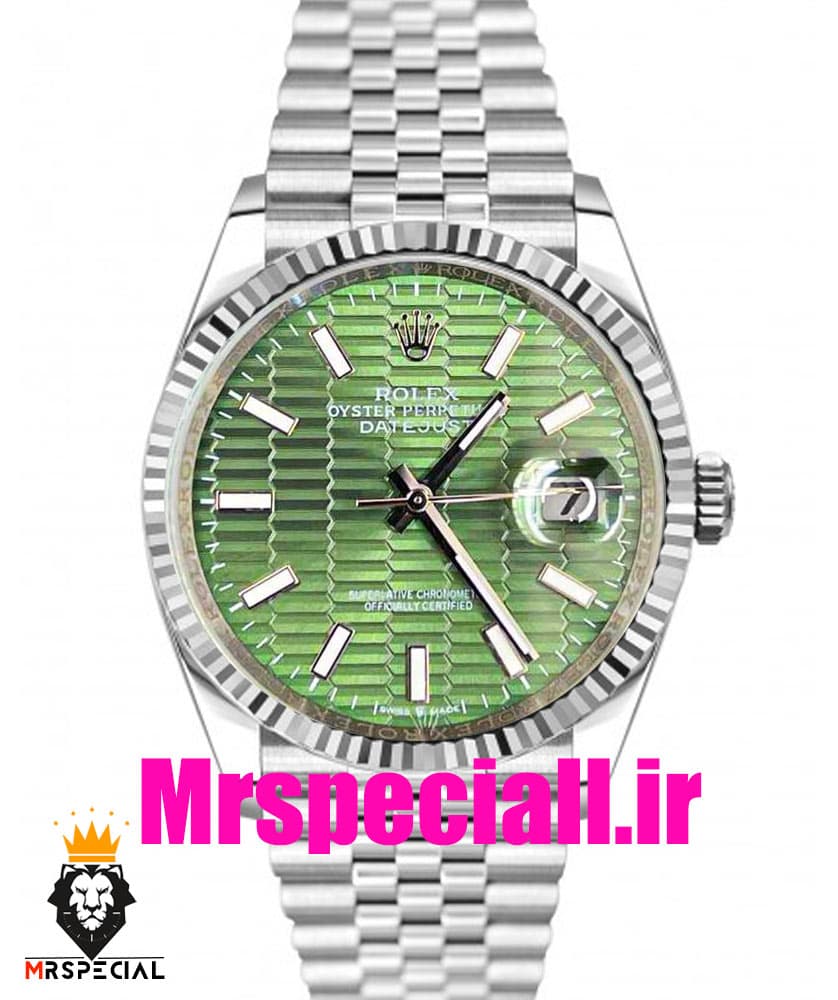 ساعت رولکس مردانه مدل دیت جاست اتوماتیک استیل صفحه سبز 5785 ROLEX DATEJUST — تصویر ۲