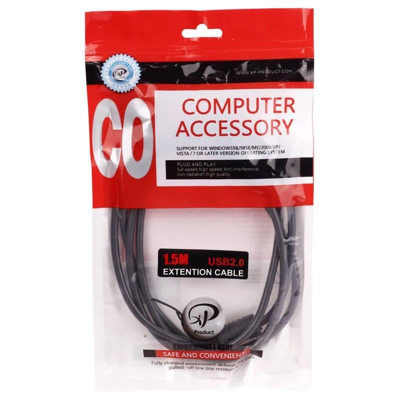 کابل افزایش طول USB ایکس پی پروداکت طول 1.5 متری کد 3186 — تصویر ۶