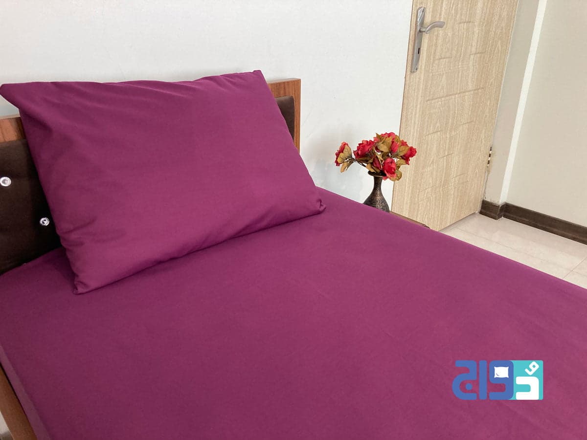روتختی کشدار 1.5 نفره (عرض ۱۲۰) رنگ بنفش — تصویر ۲