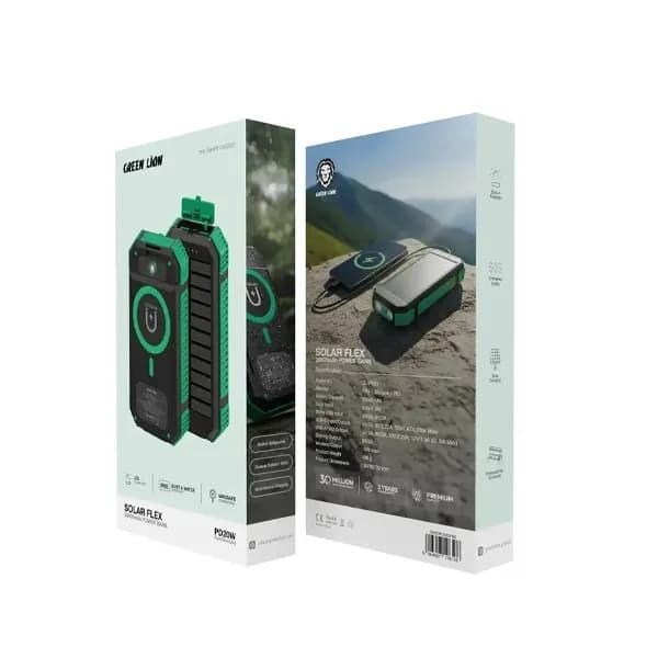 پاوربانک خورشیدی 20000 گرین لاین مدل GL-PX81 خروجی 20وات — تصویر ۶