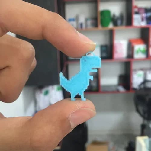 جاکلیدی طرح دایناسور آبی (شبتاب) — تصویر ۲