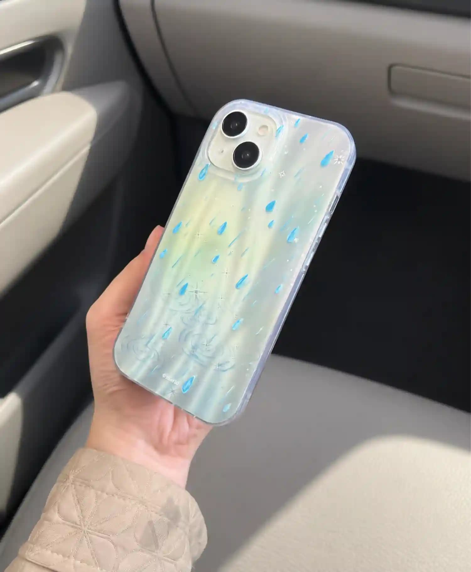 قاب دور شفاف IMD طرح باران گوشی موبایل Iphone 15 — تصویر ۱۲