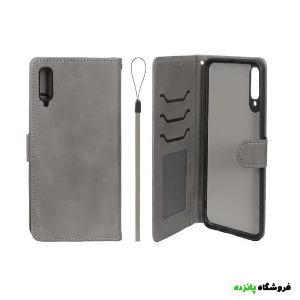 کیف موبایل مگنتی سامسونگ A70 داخل خز MNC Plus – خاکستری
