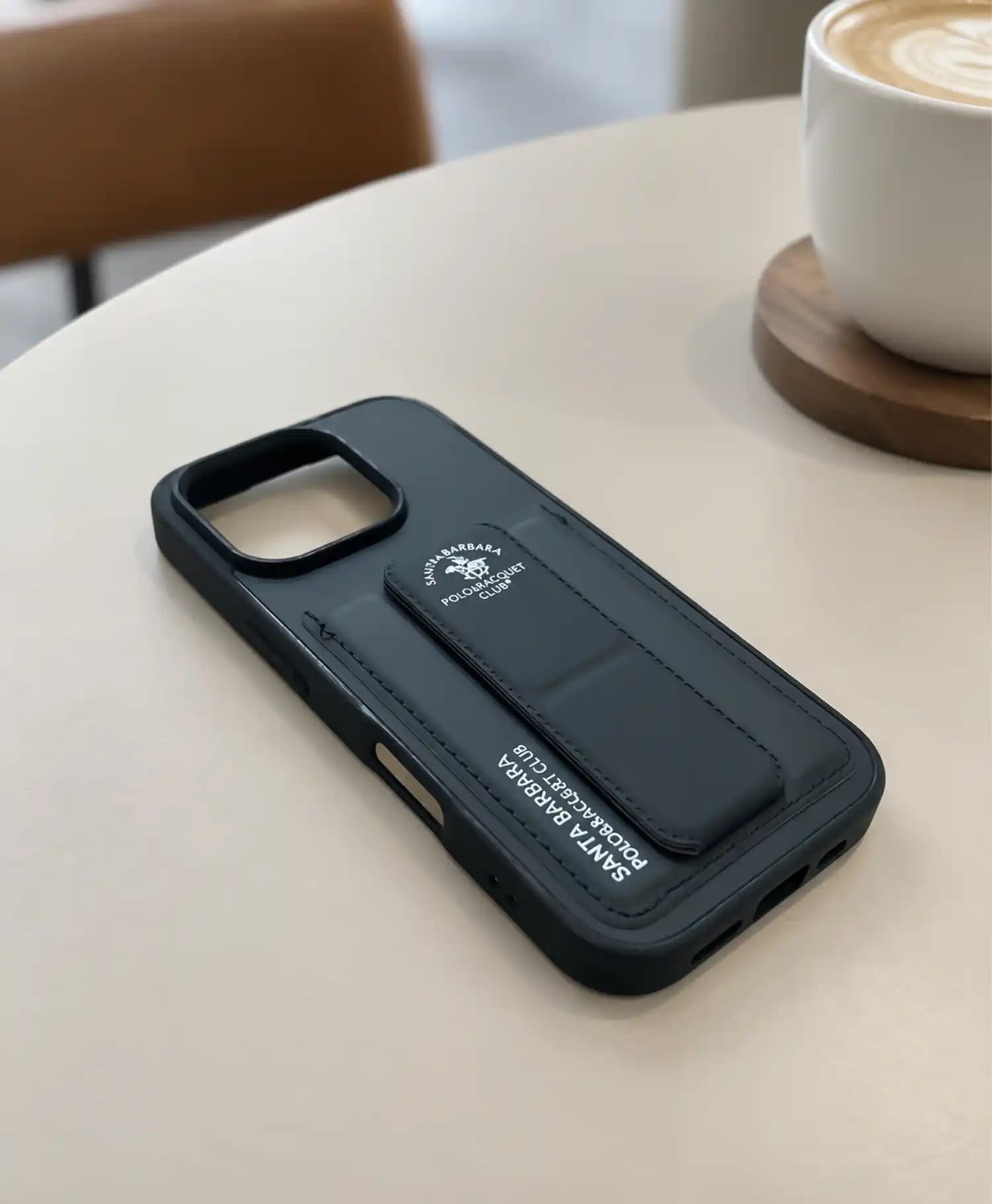قاب چرمی پولو جاکارتی دار استند دار گوشی موبایل Iphone 16 Pro — تصویر ۸