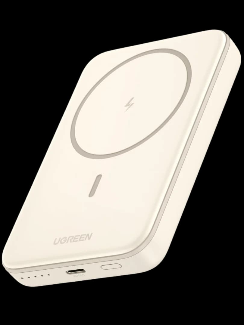 پاوربانک یوگرین UGREEN 10000mAh Magnetic Wireless Power Bank Beige PB561