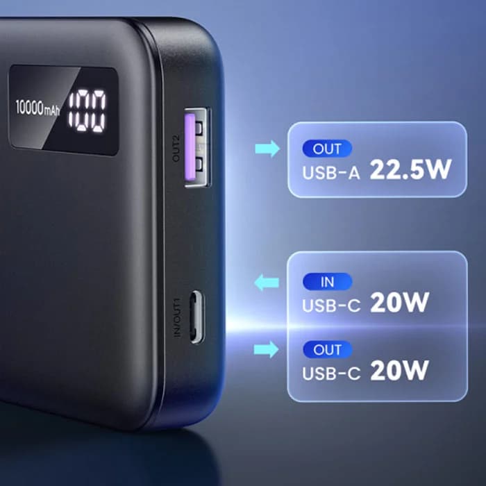 پاوربانک یوگرین UGREEN 10000mAh Two-Way Fast Charging PowerBank PB311 گارانتی رسمی 6 ماهه گجت — تصویر ۸