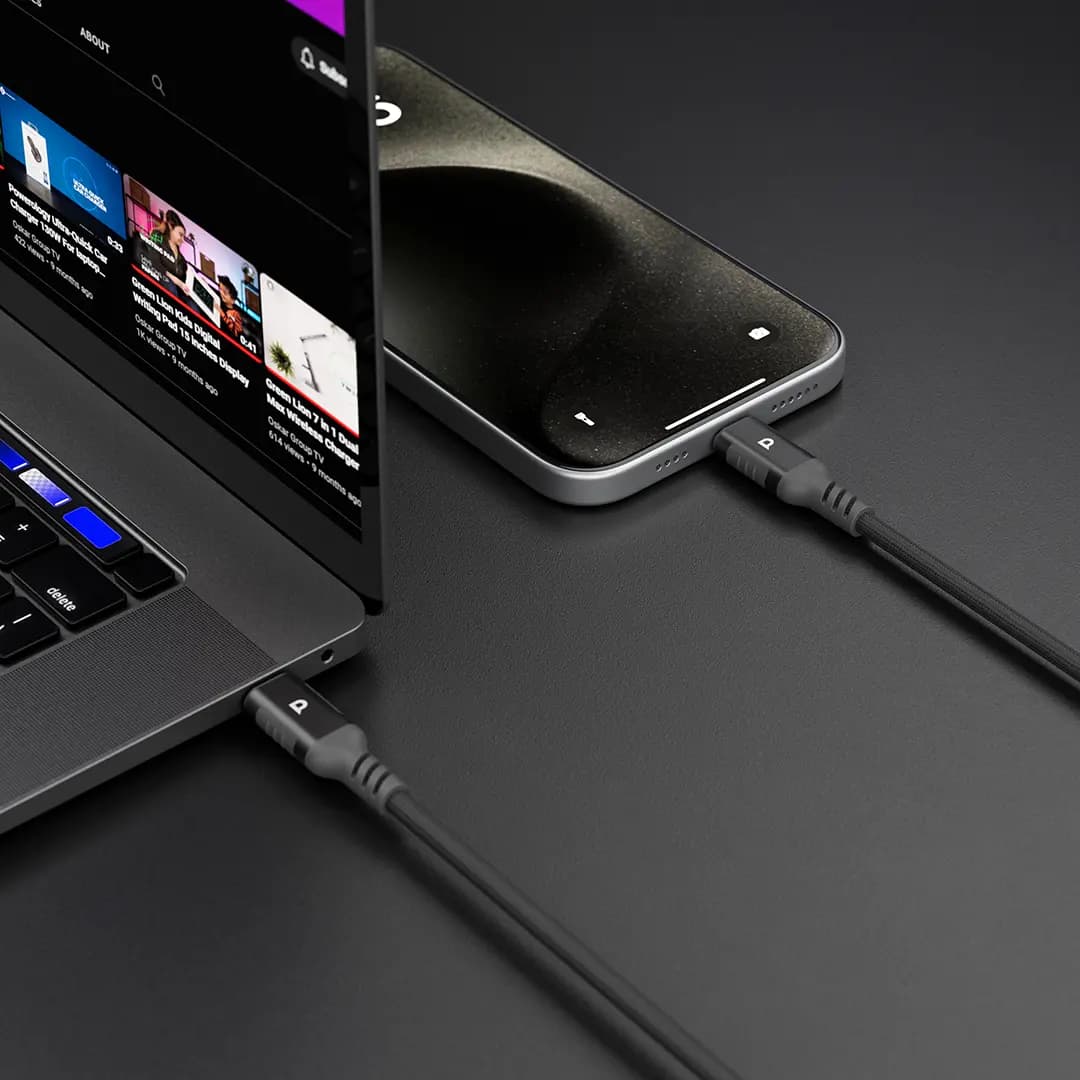 کابل پاورولوژی Powerology Power Sync Weave USB-C to USB-C 2M PD 100W — تصویر ۷